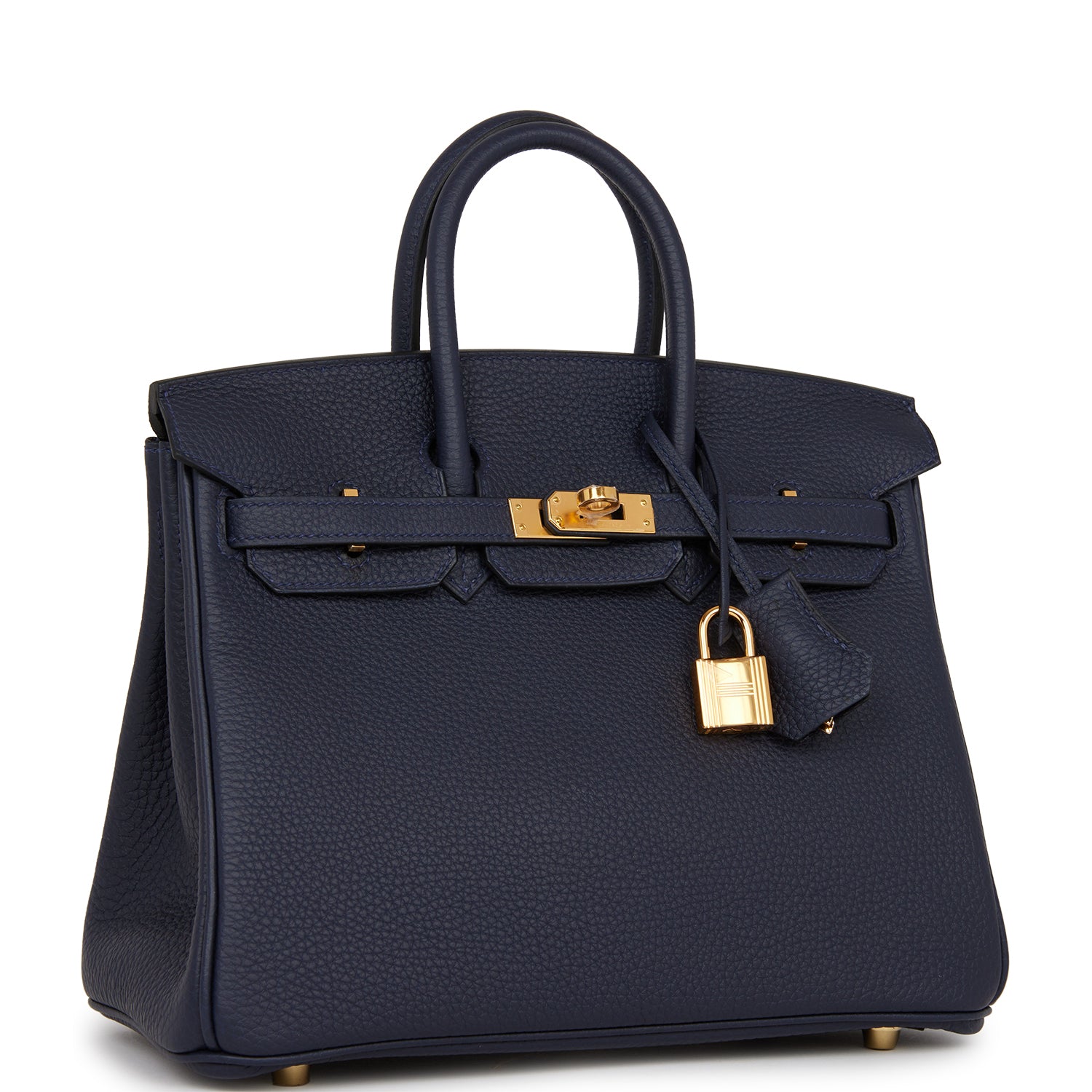 Hermes Birkin Bleu Nuit Togo Hardware Handbag Gold Travel Bag 6