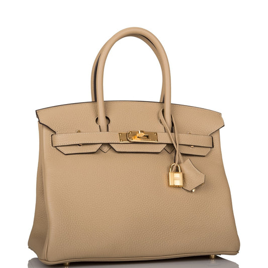 Hermes Birkin Trench Clemence Hardware Handbag Gold Travel Bag Gold Hardware