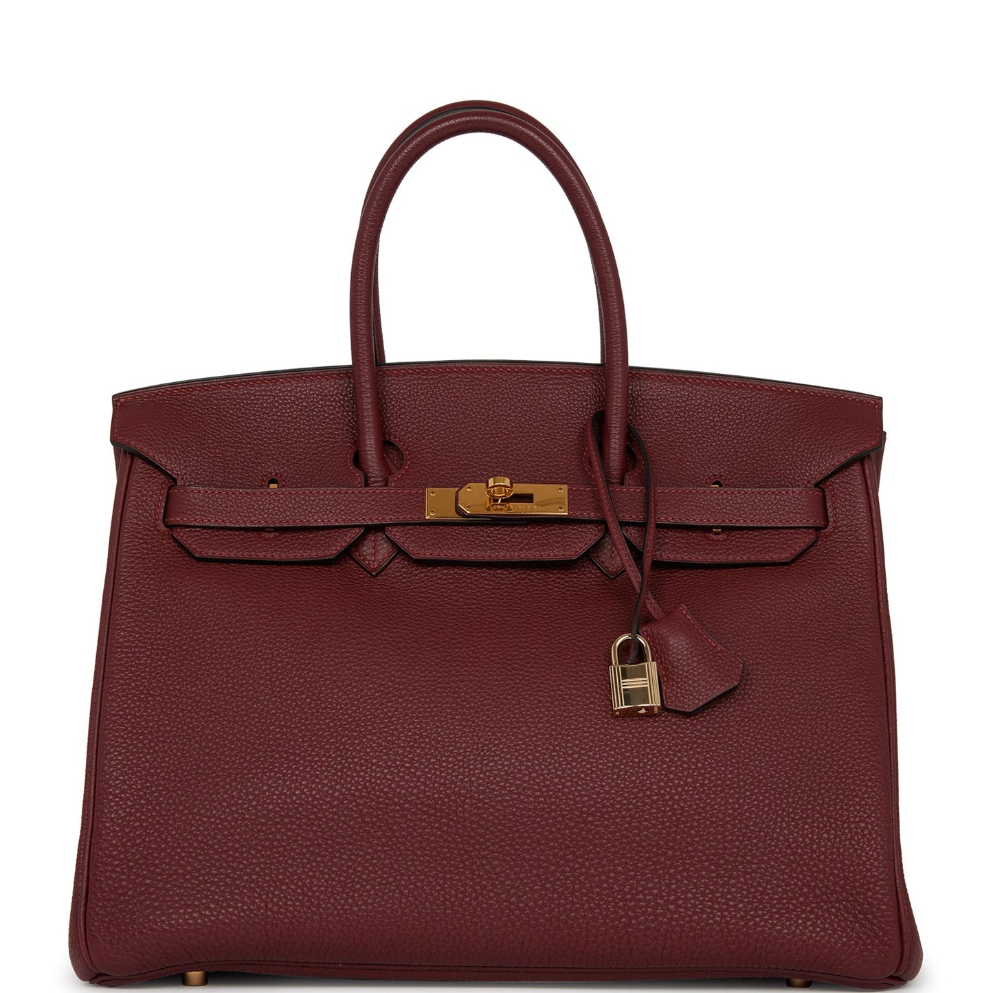 Hermes Birkin Rouge Togo Hardware Deposit Handbag Gold Travel Bag