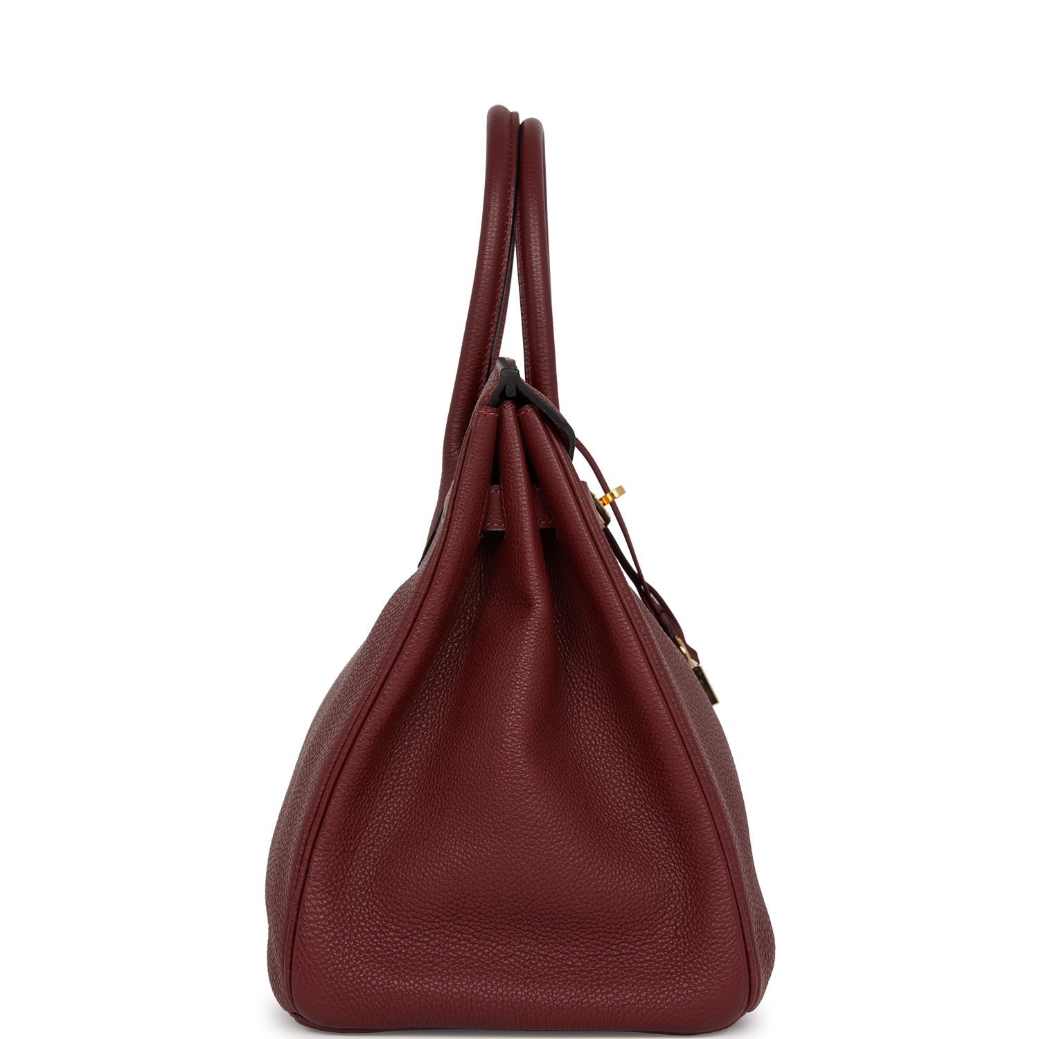 Hermes Birkin Rouge Togo Hardware Deposit Handbag Gold Travel Bag