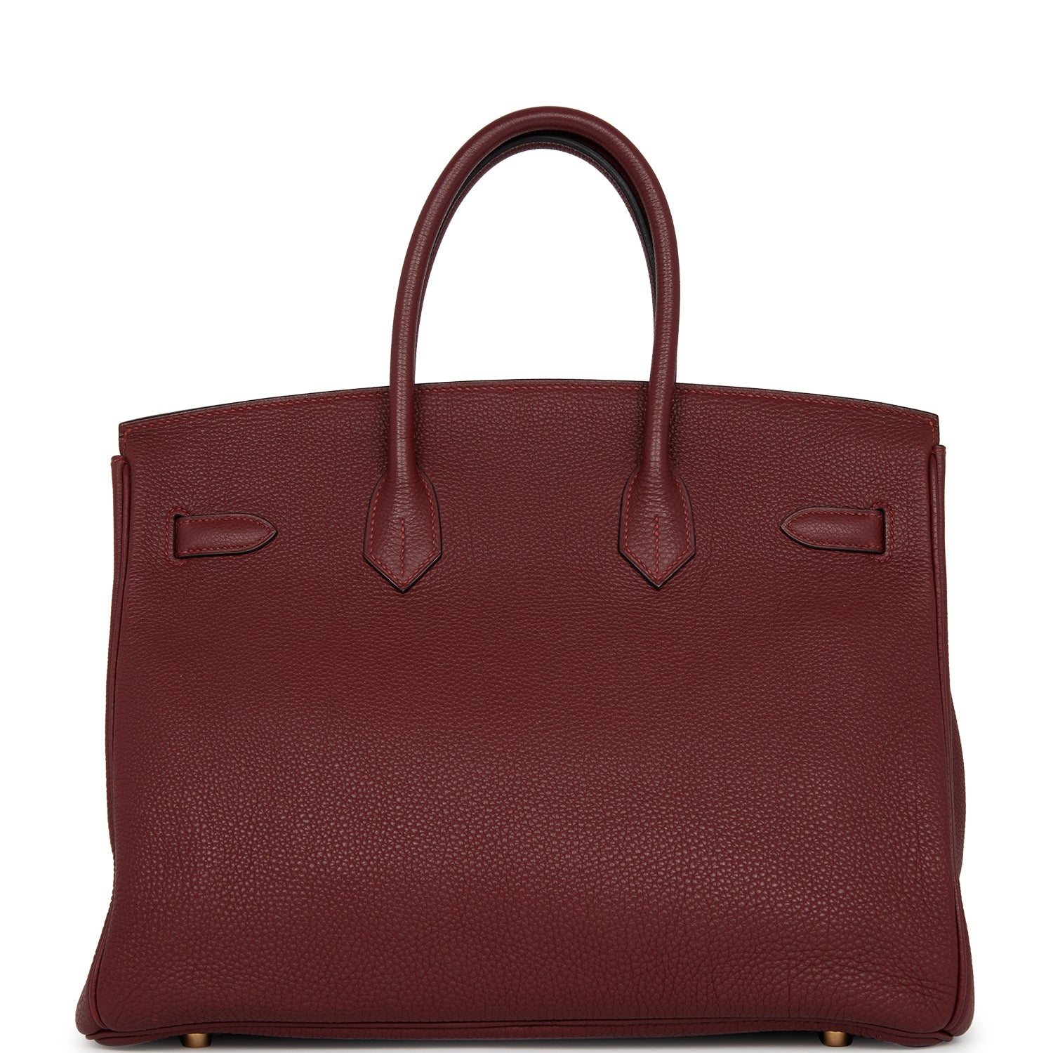 Hermes Birkin Rouge Togo Hardware Deposit Handbag Gold Travel Bag