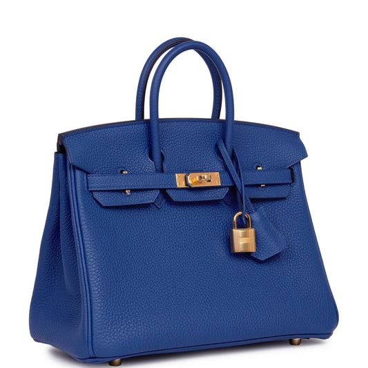 Hermes Birkin Bleu France Togo Hardware Handbag Gold Travel Bag Hardware 1