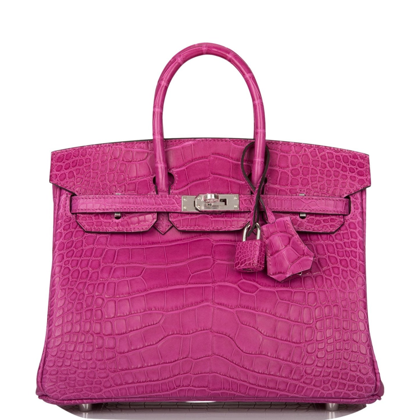 Hermes Birkin Rose Scheherazade Matte Alligator Palladium Hardware Travel Bag