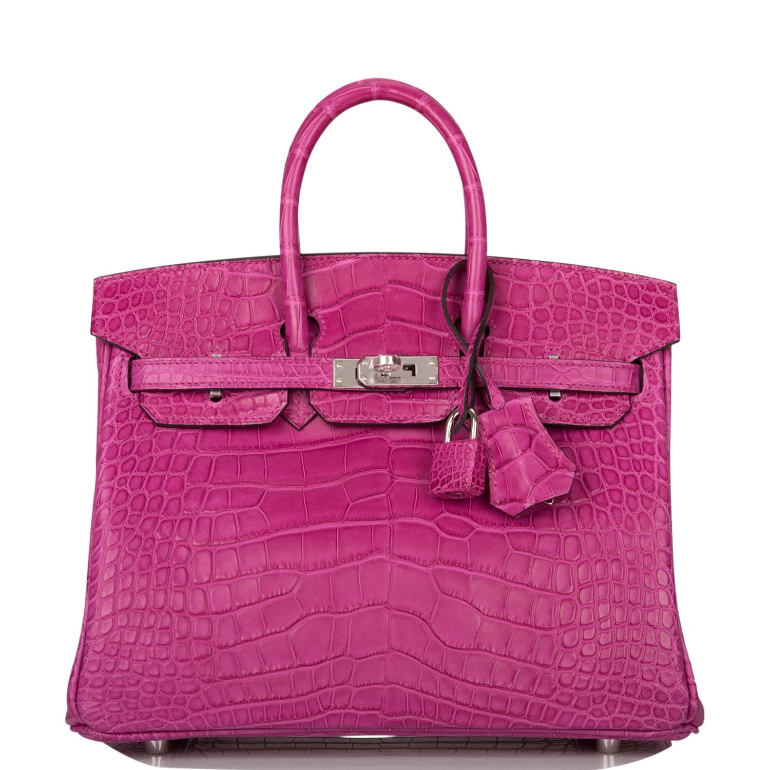 Hermes Birkin Rose Scheherazade Matte Alligator Palladium Hardware Travel Bag