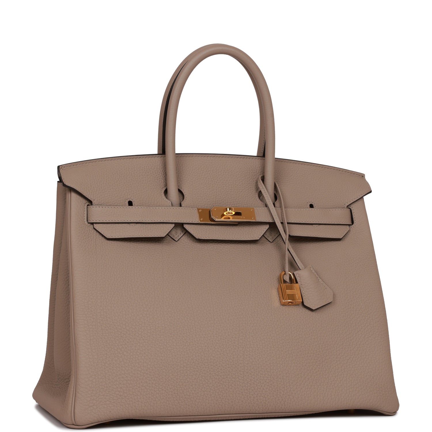 Hermes Birkin Gris Tourterelle Togo Hardware Handbag Gold Travel Bag