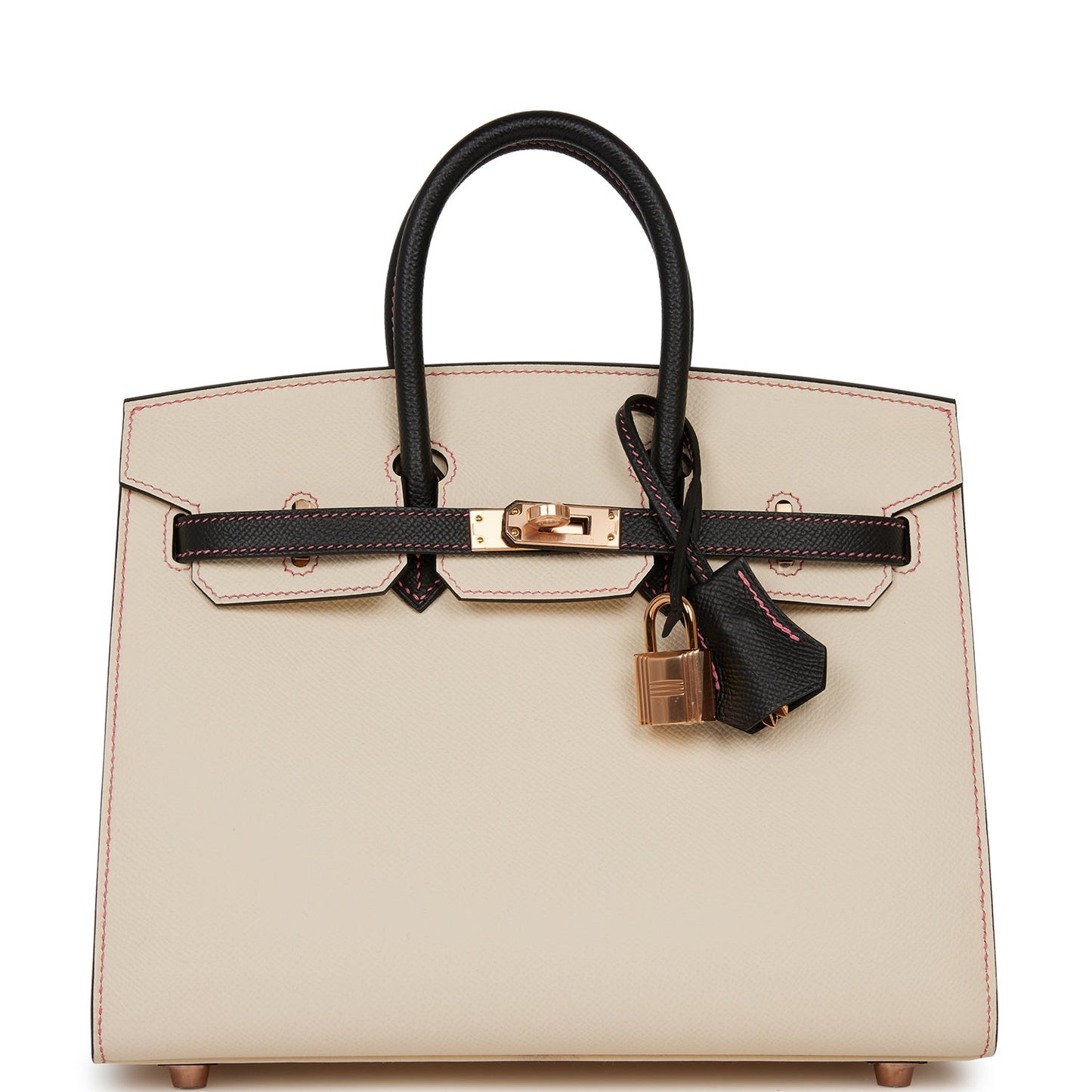 Hermes Birkin Sellier Nata And Epsom Rose Hardware Black Gold Travel Bag