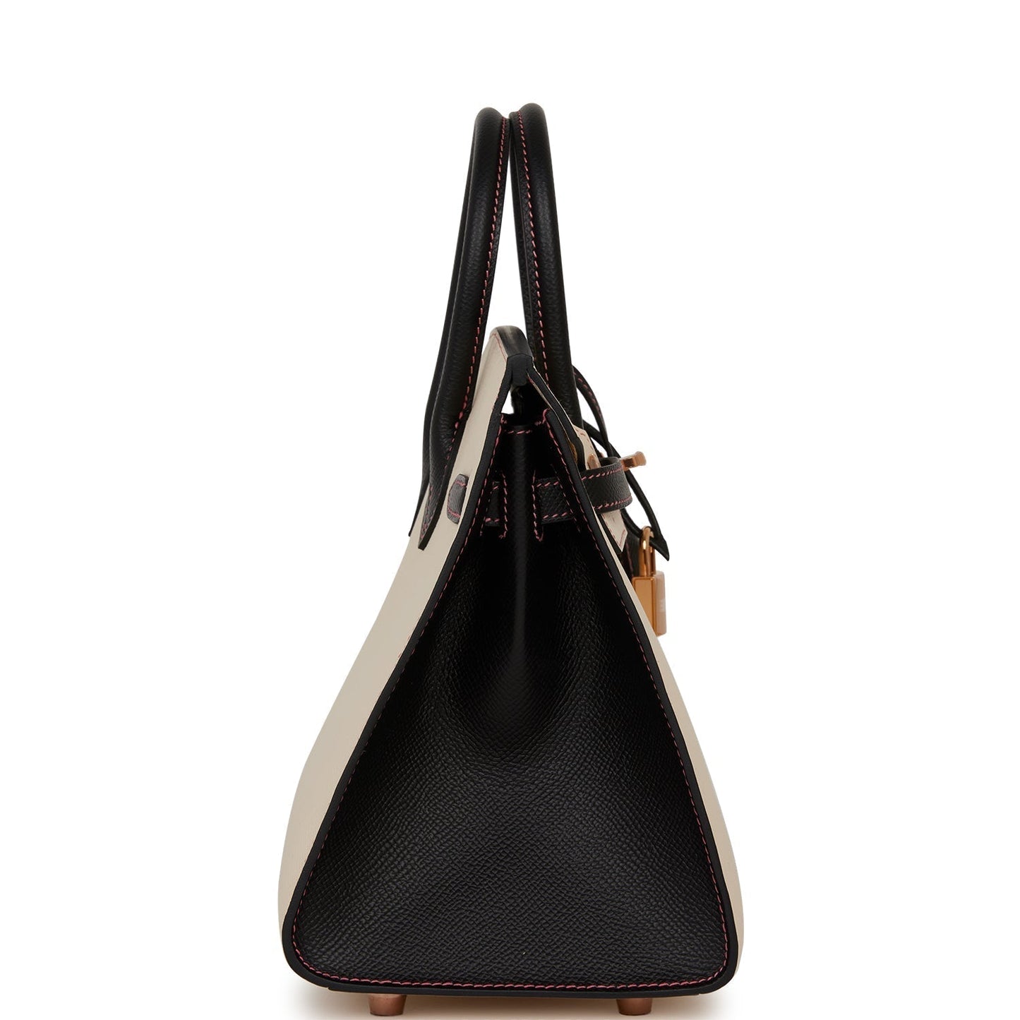 Hermes Birkin Sellier Nata And Epsom Rose Hardware Black Gold Travel Bag