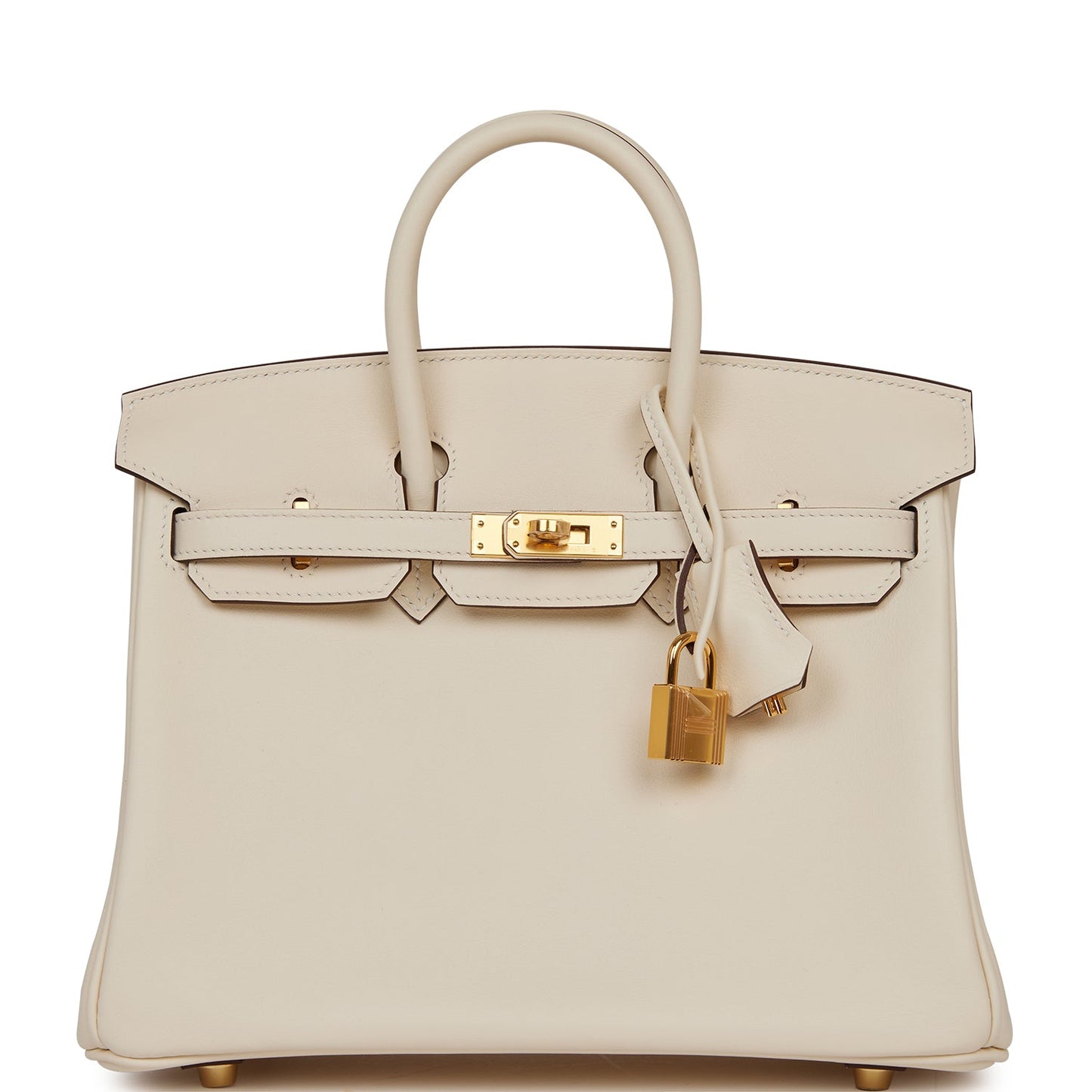 Hermes Birkin Nata Swift Hardware Handbag Gold Travel Bag