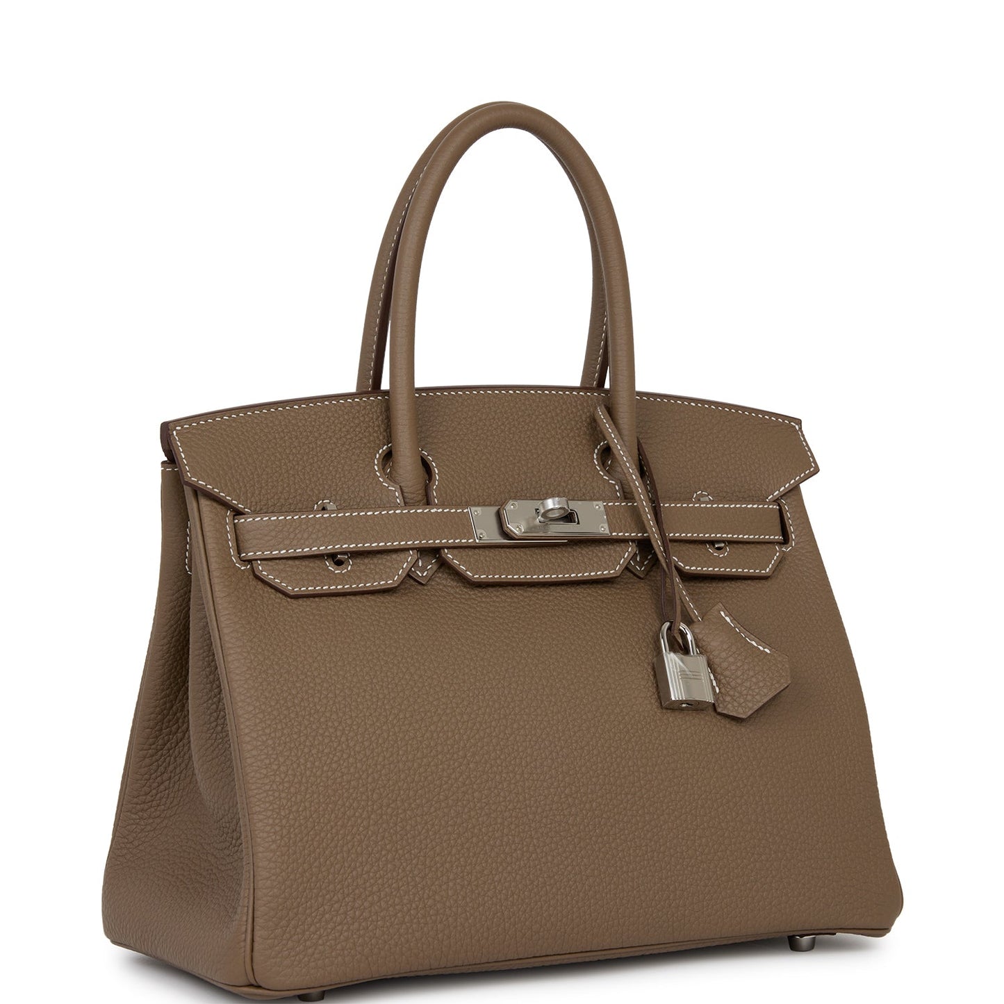 Hermes Birkin Etoupe Togo Palladium Hardware Handbag Travel Bag 7