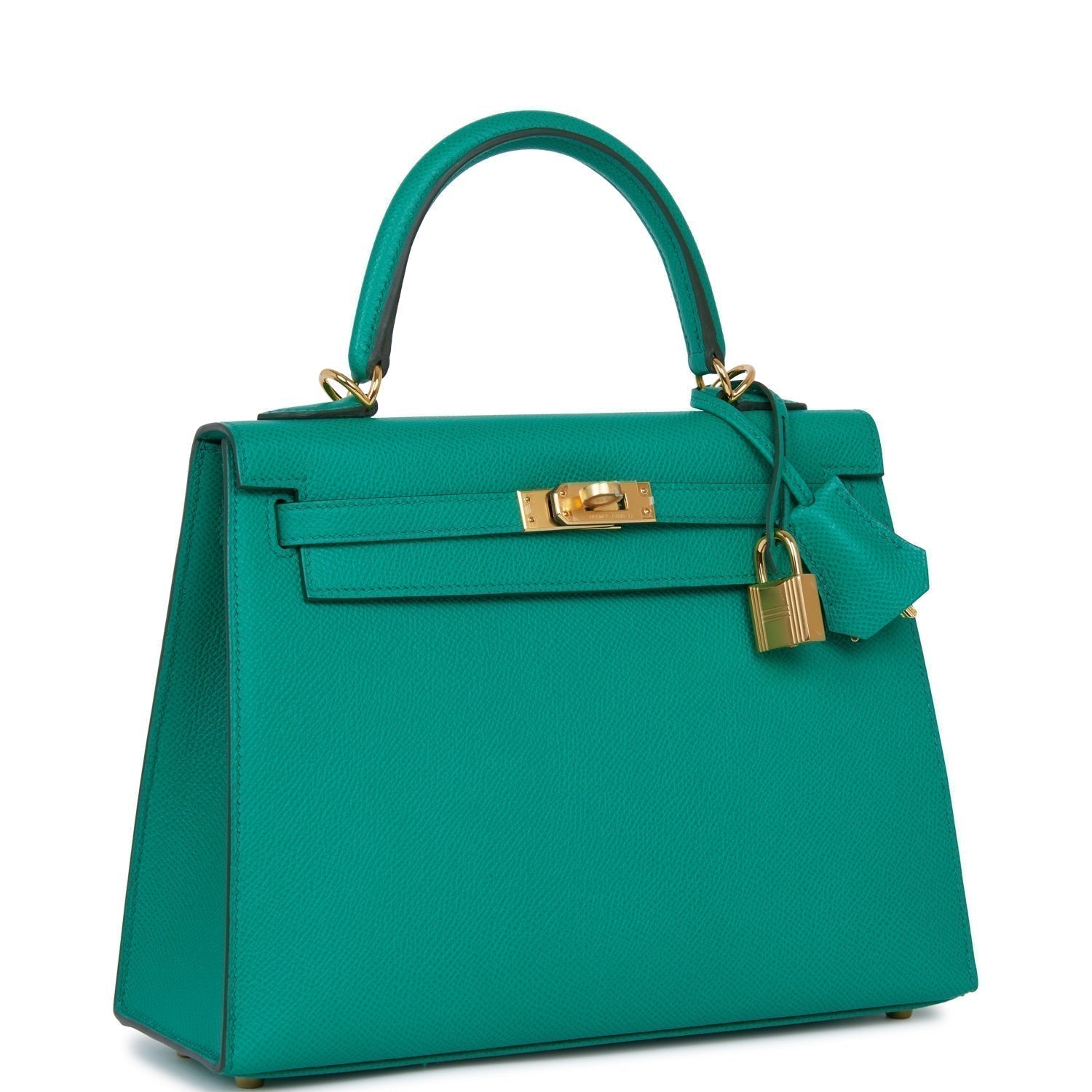 Hermes Kelly Sellier Vert Jade Epsom Hardware Handbag Gold Travel Bag Hardware 2