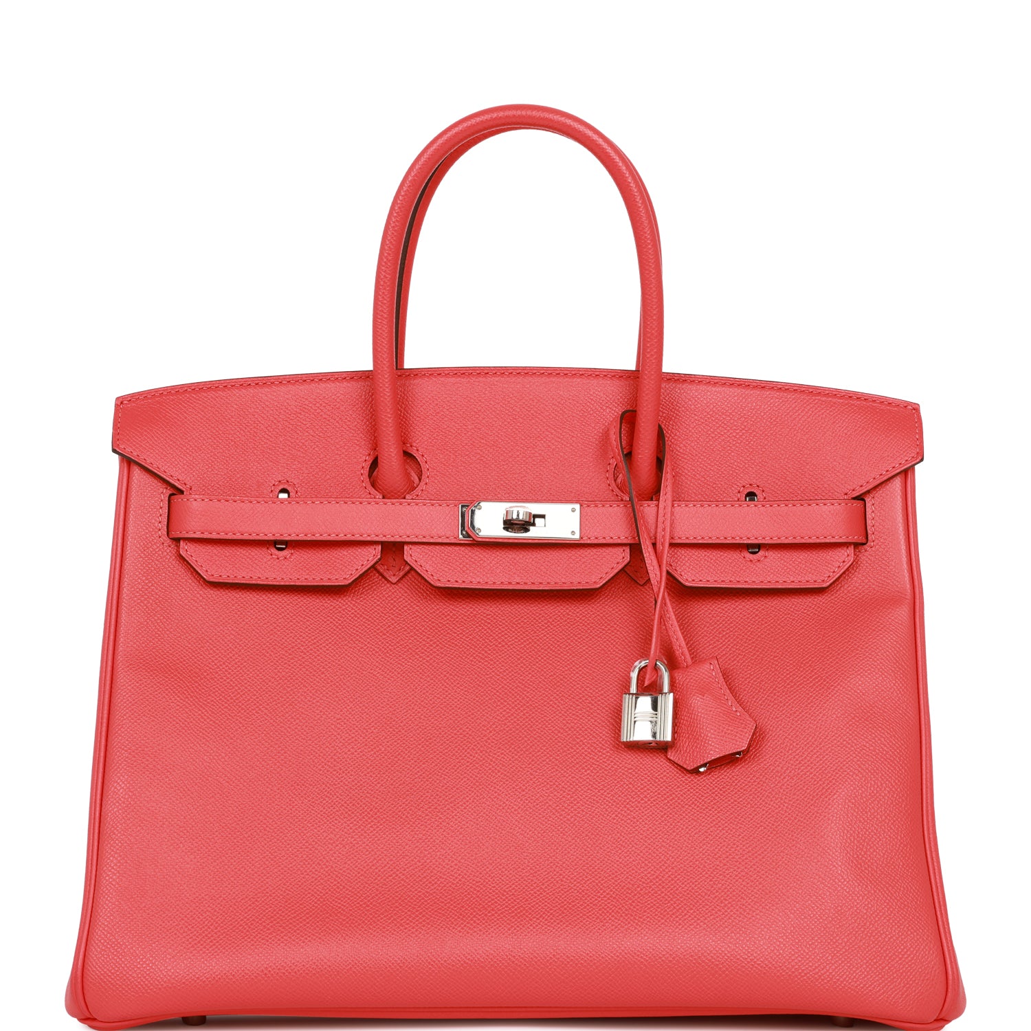 Hermes Birkin Rose Jaipur Epsom Palladium Hardware Handbag Travel Bag