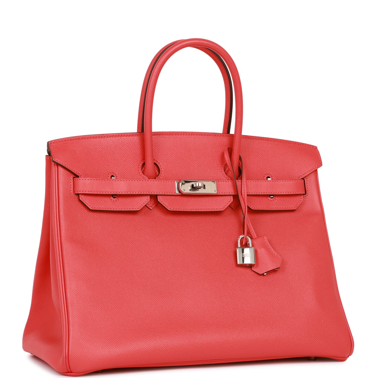Hermes Birkin Rose Jaipur Epsom Palladium Hardware Handbag Travel Bag