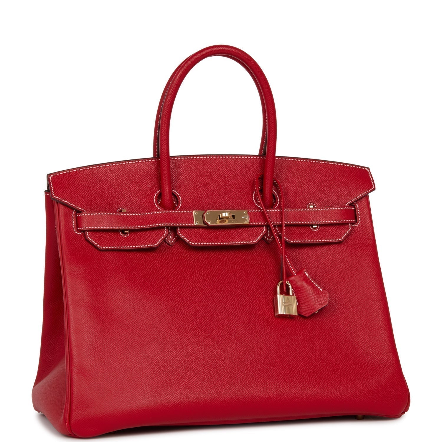 Hermes Birkin Rouge Cas Ue Candy Epsom Permabrass Travel Bag