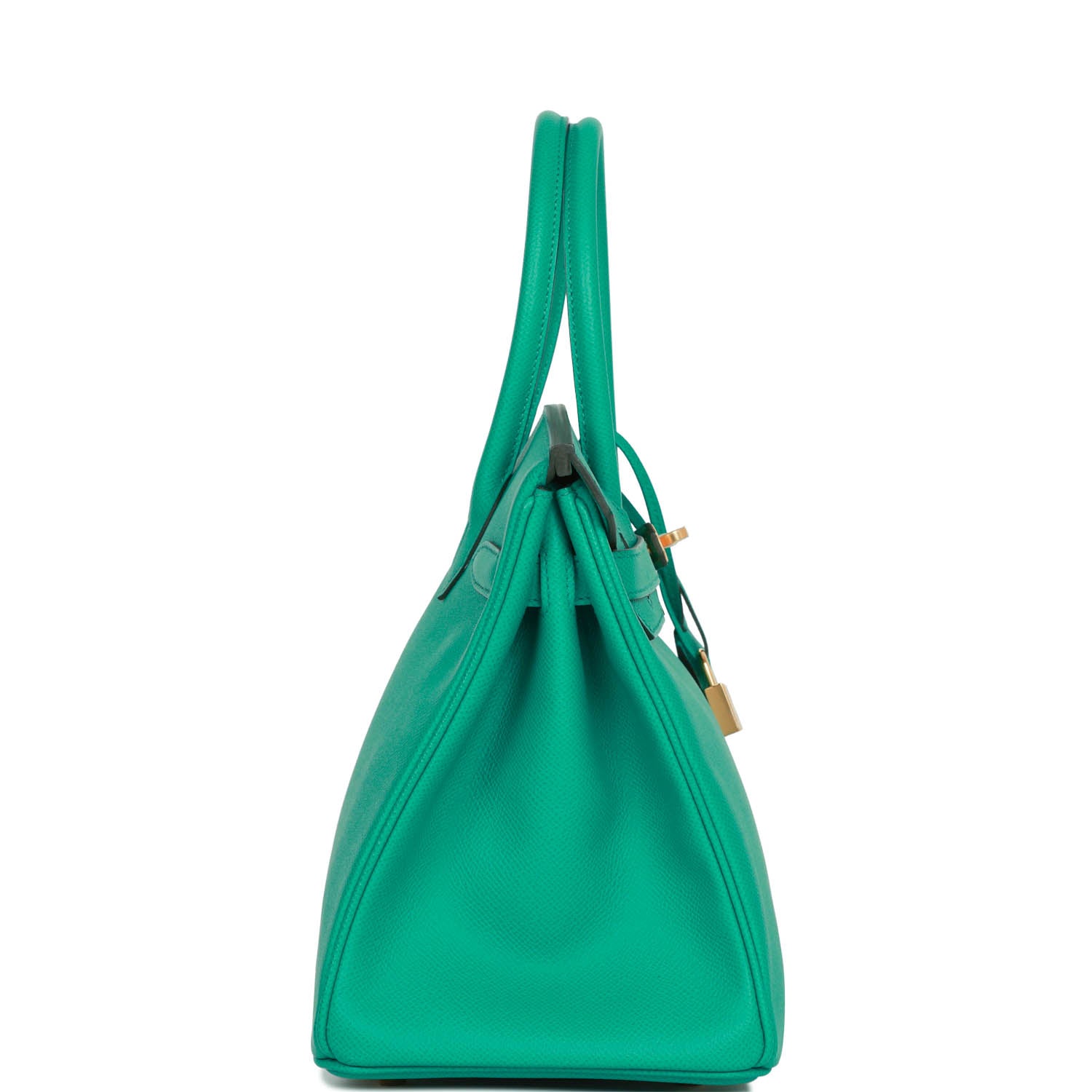 Hermes Birkin Vert Jade Epsom Hardware Handbag Gold Travel Bag