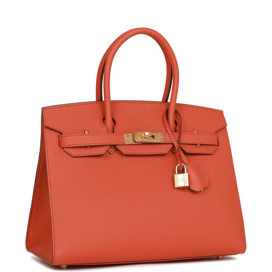 Hermes Birkin Sellier Terre Battue Epsom Hardware Handbag Gold Travel Bag
