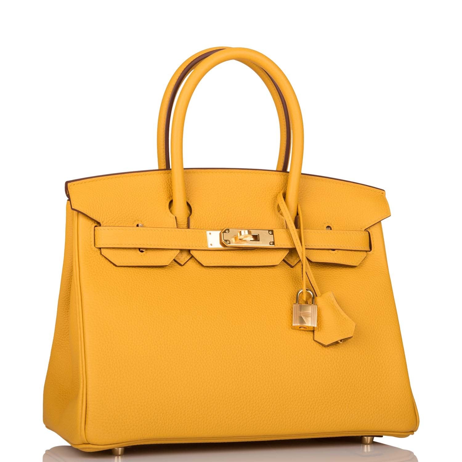 Hermes Birkin Jaune Ambre Togo Hardware Handbag Gold Travel Bag Hardware 1