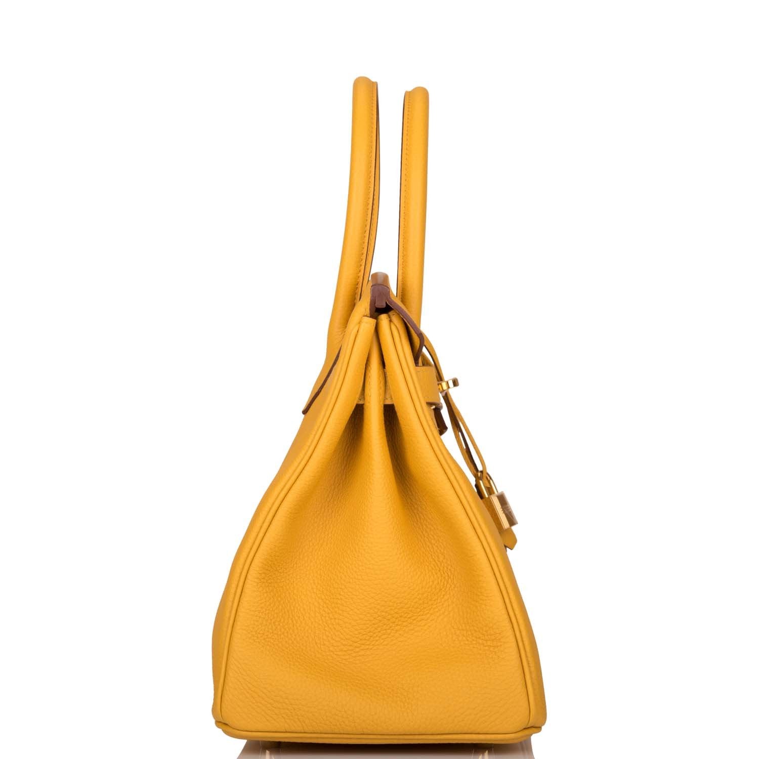 Hermes Birkin Jaune Ambre Togo Hardware Handbag Gold Travel Bag Hardware 1