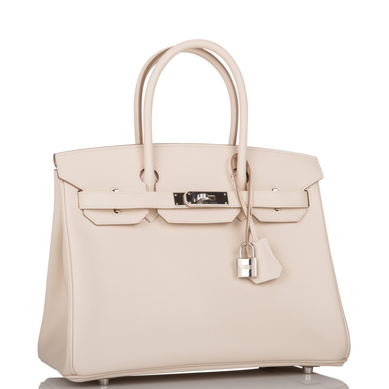 Hermes Birkin Craie Epsom Palladium Hardware Handbag Travel Bag