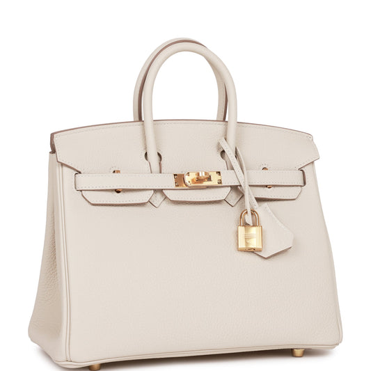 Hermes Birkin Craie Togo Hardware Handbag Gold Travel Bag
