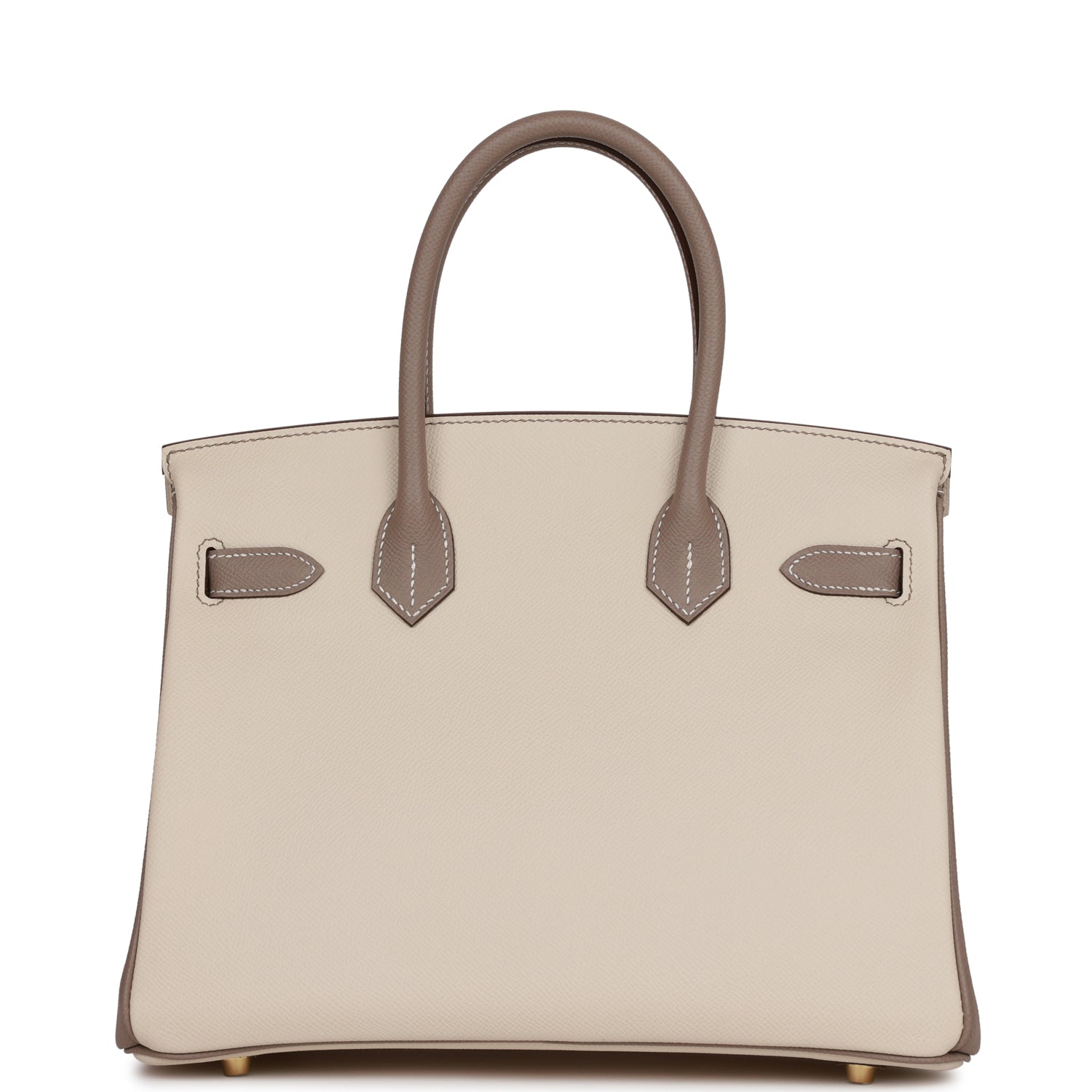 Hermes Special Order Hss Birkin Craie And Gris Asphalte Gold Travel Bag