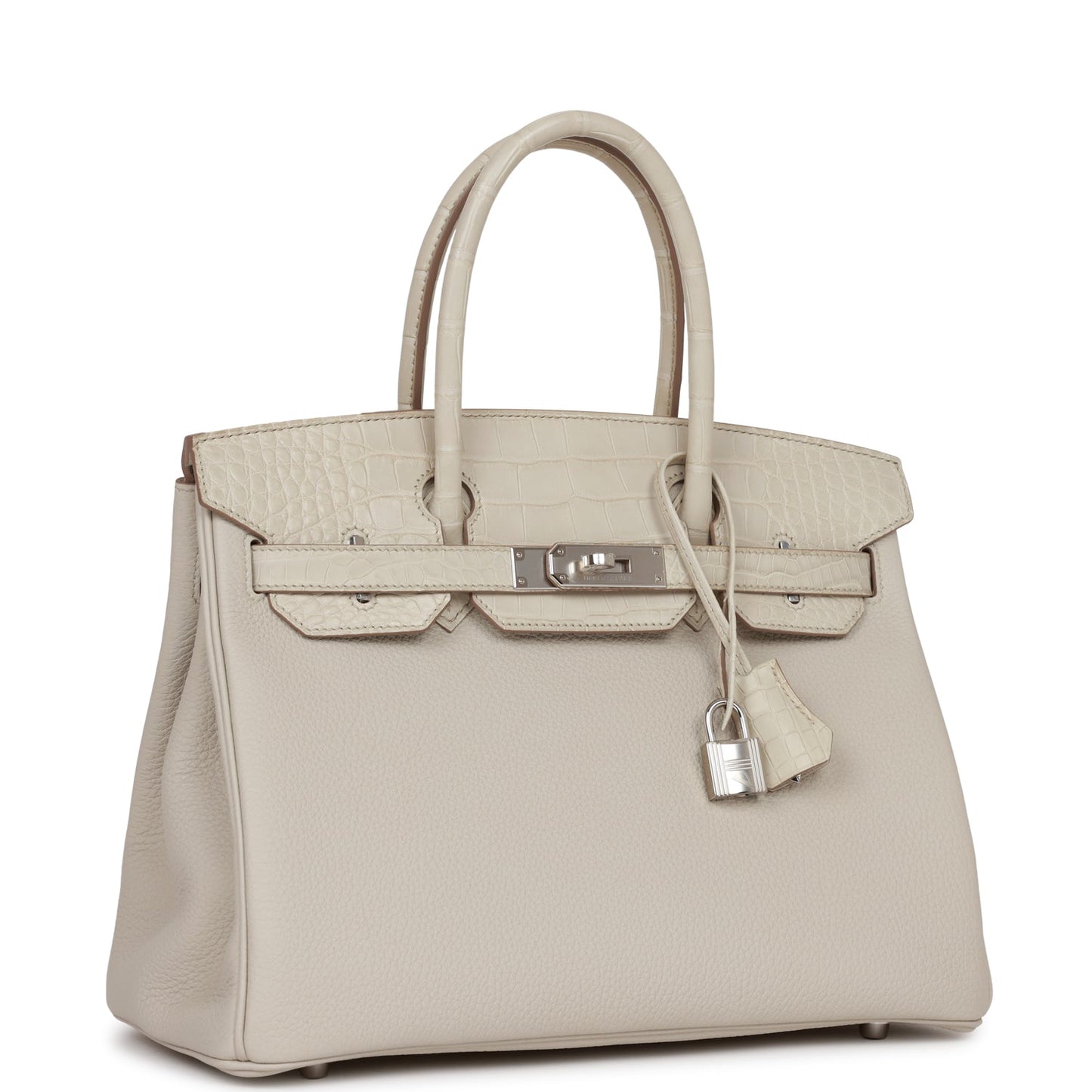 Hermes Birkin Beton Matte Alligator And Togo Touch Travel Bag