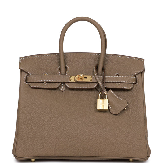 Hermes Birkin Etoupe Togo Hardware Handbag Gold Travel Bag 13