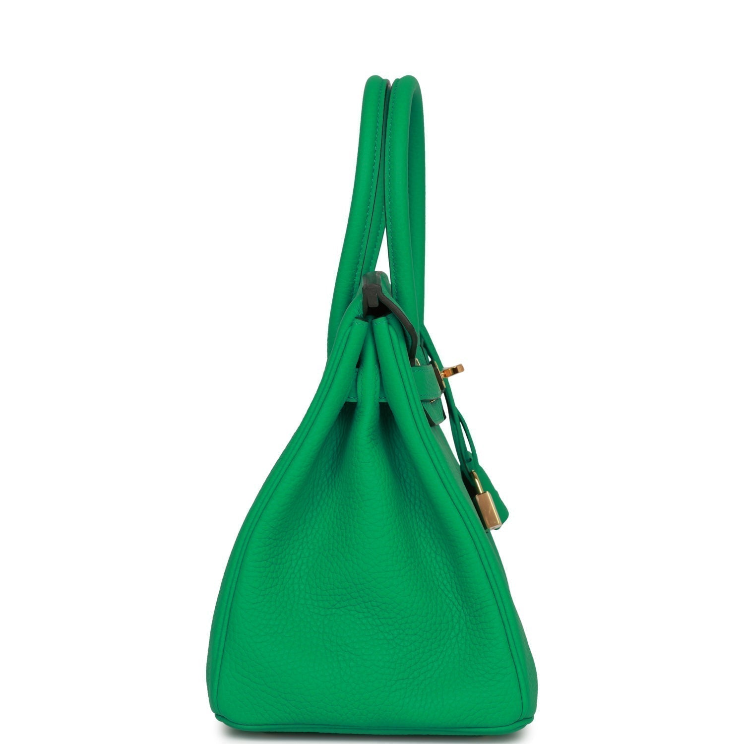 Hermes Birkin Menthe Clemence Hardware Handbag Gold Travel Bag
