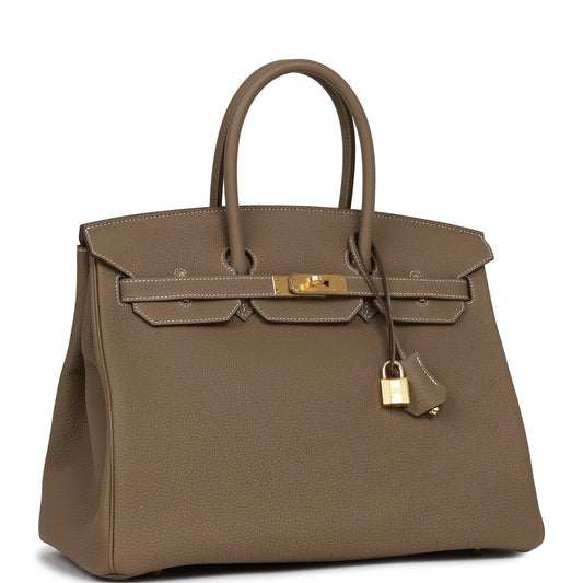 Hermes Birkin Etoupe Togo Hardware Handbag Gold Travel Bag Hardware 4
