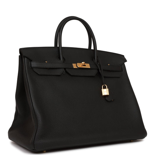 Hermes Birkin Togo Hardware Handbag Black Gold Travel Bag Hardware 3