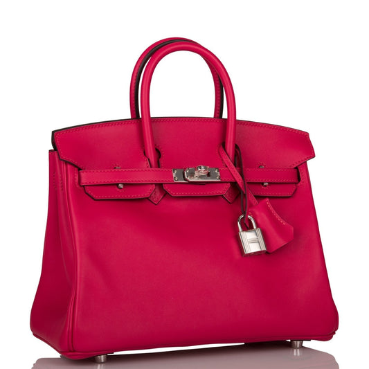 Hermes Birkin Framboise Swift Palladium Hardware Handbag Travel Bag