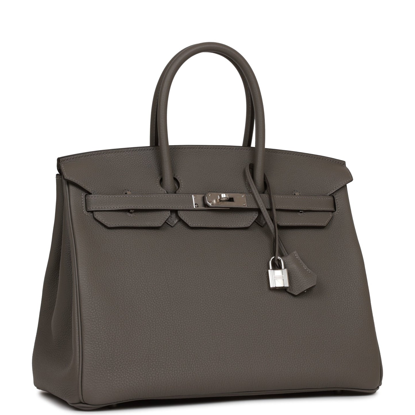 Hermes Birkin Gris Meyer Togo Palladium Hardware Handbag Travel Bag