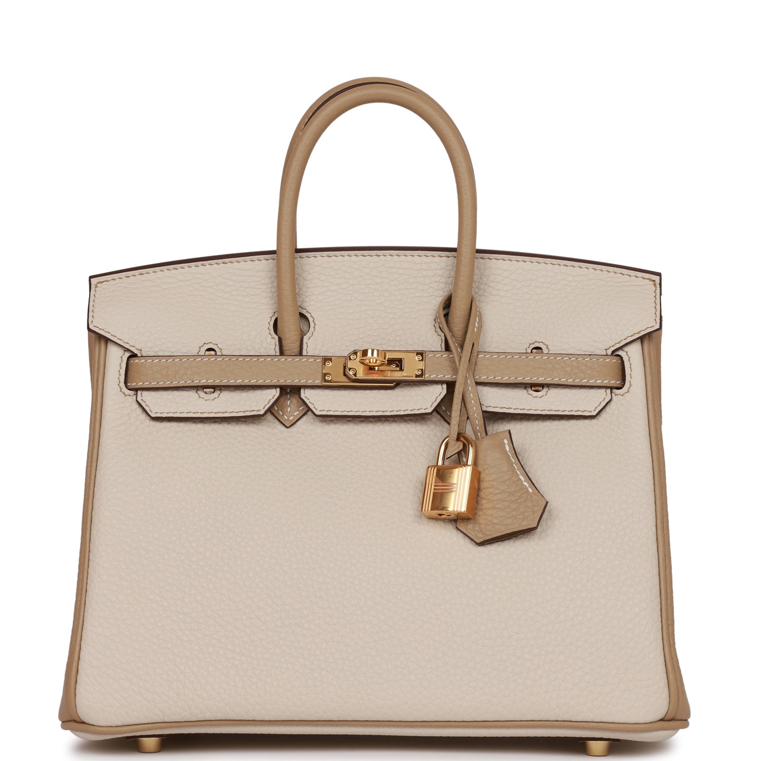 Hermes Special Order Hss Birkin Craie And Trench Gold Travel Bag Gold Hardware