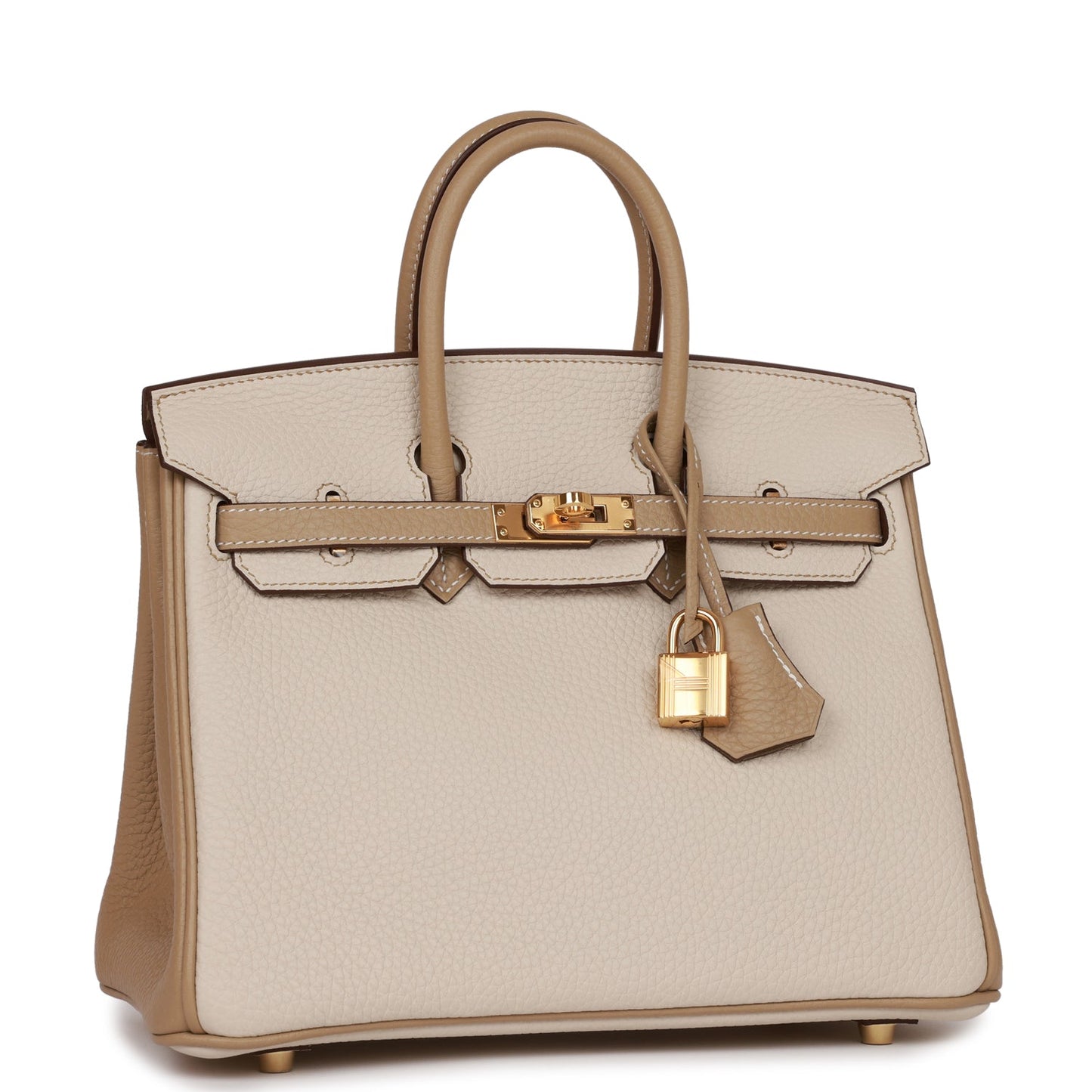 Hermes Special Order Hss Birkin Craie And Trench Gold Travel Bag Gold Hardware