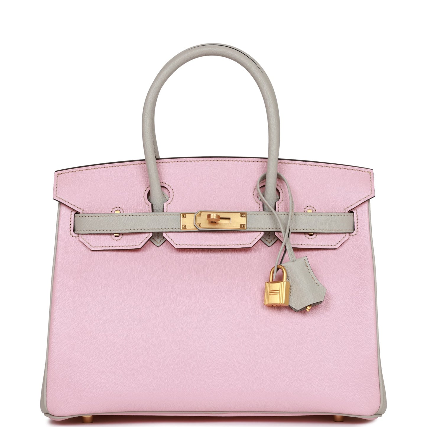 Hermes Special Order Hss Birkin Rose Sakura And Gold Travel Bag