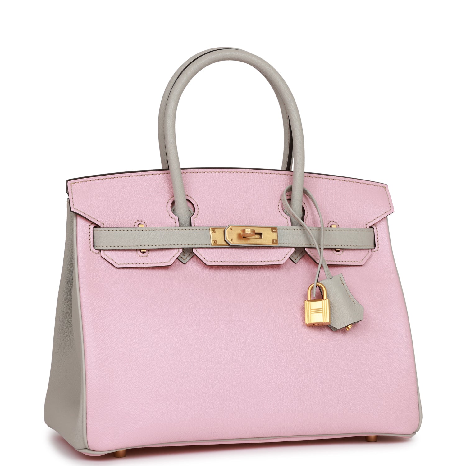 Hermes Special Order Hss Birkin Rose Sakura And Gold Travel Bag