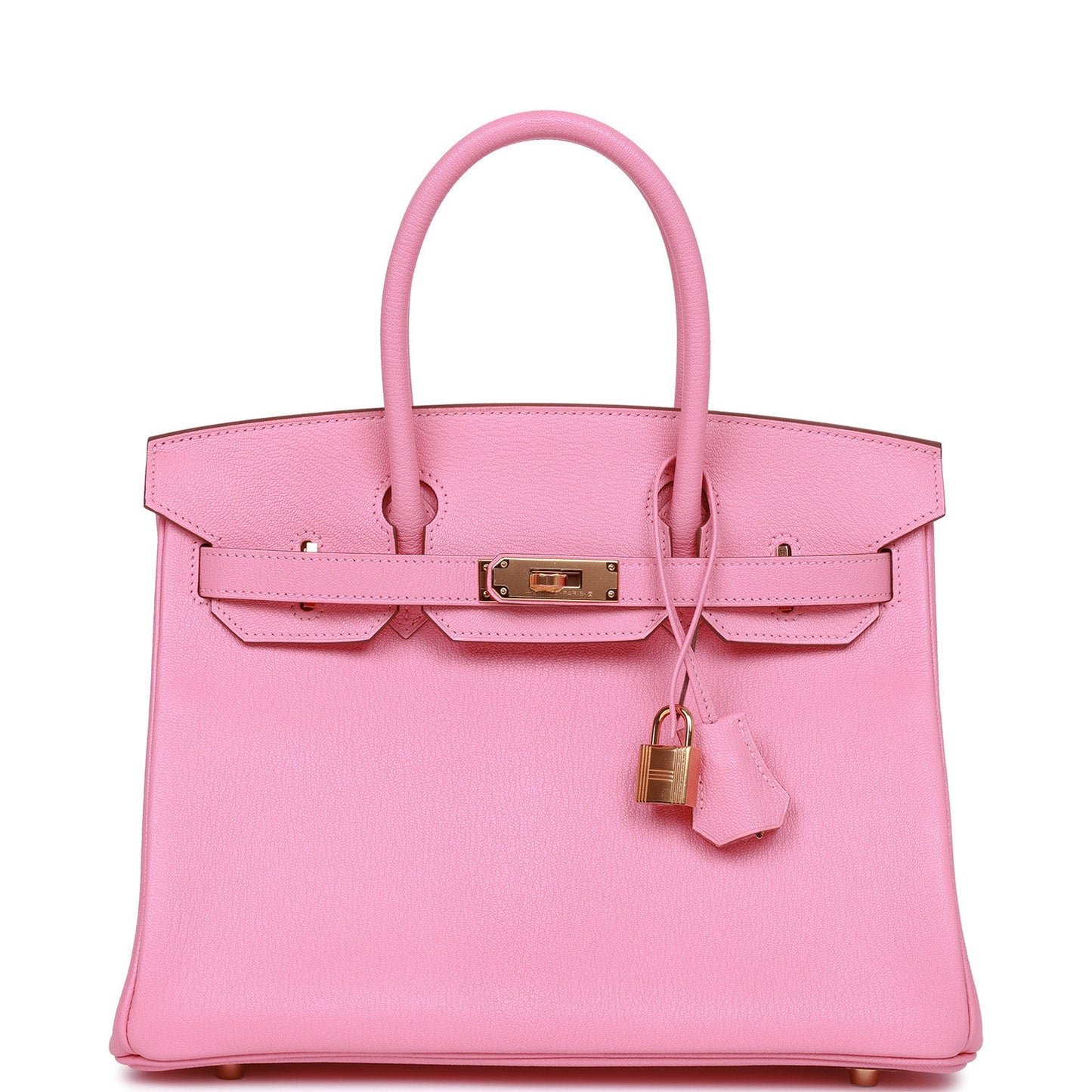 Hermes Birkin Rose Confetti Chevre Hardware Handbag Gold Travel Bag