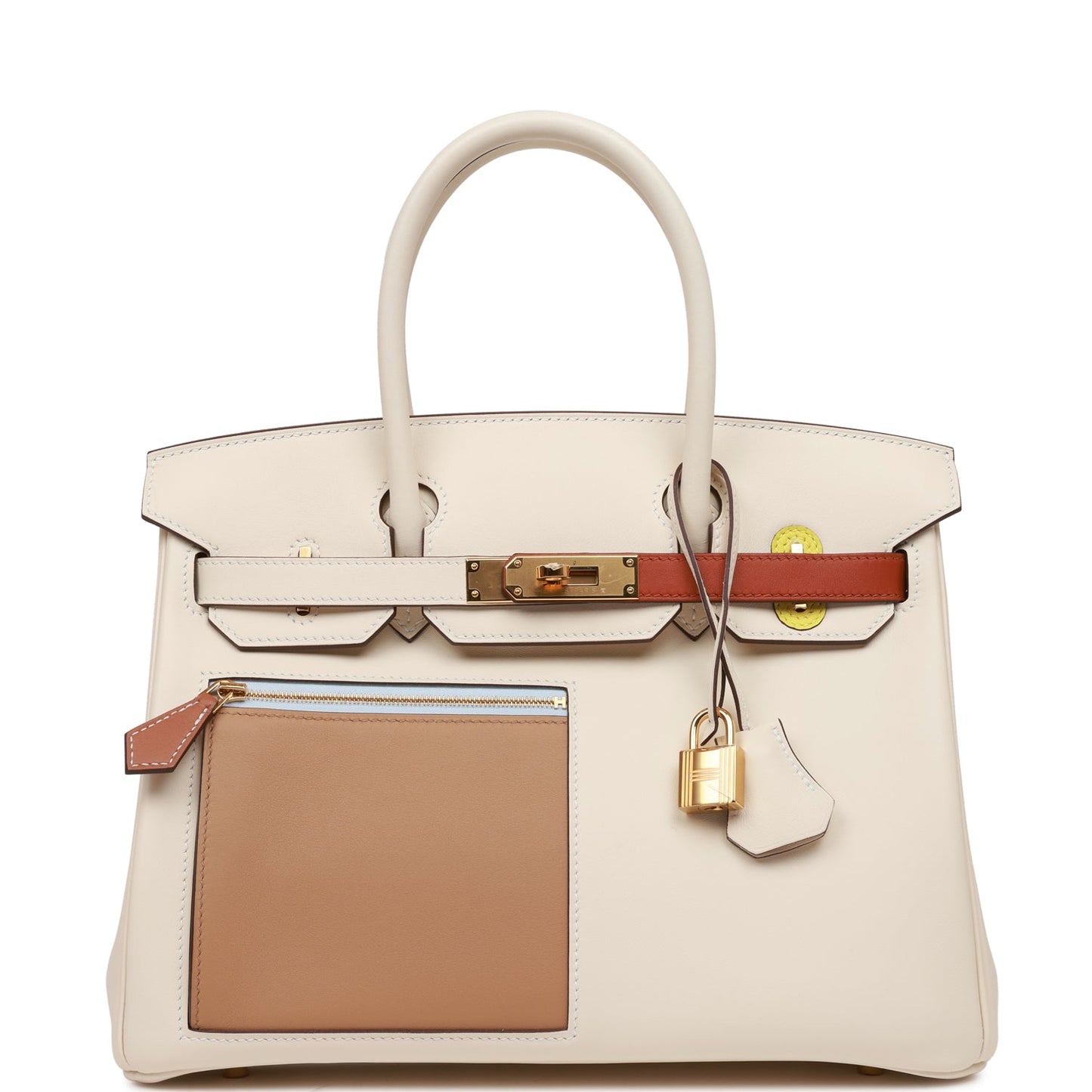 Hermes Colormatic Birkin Nata Chai And Cuivre Swift Gold Travel Bag