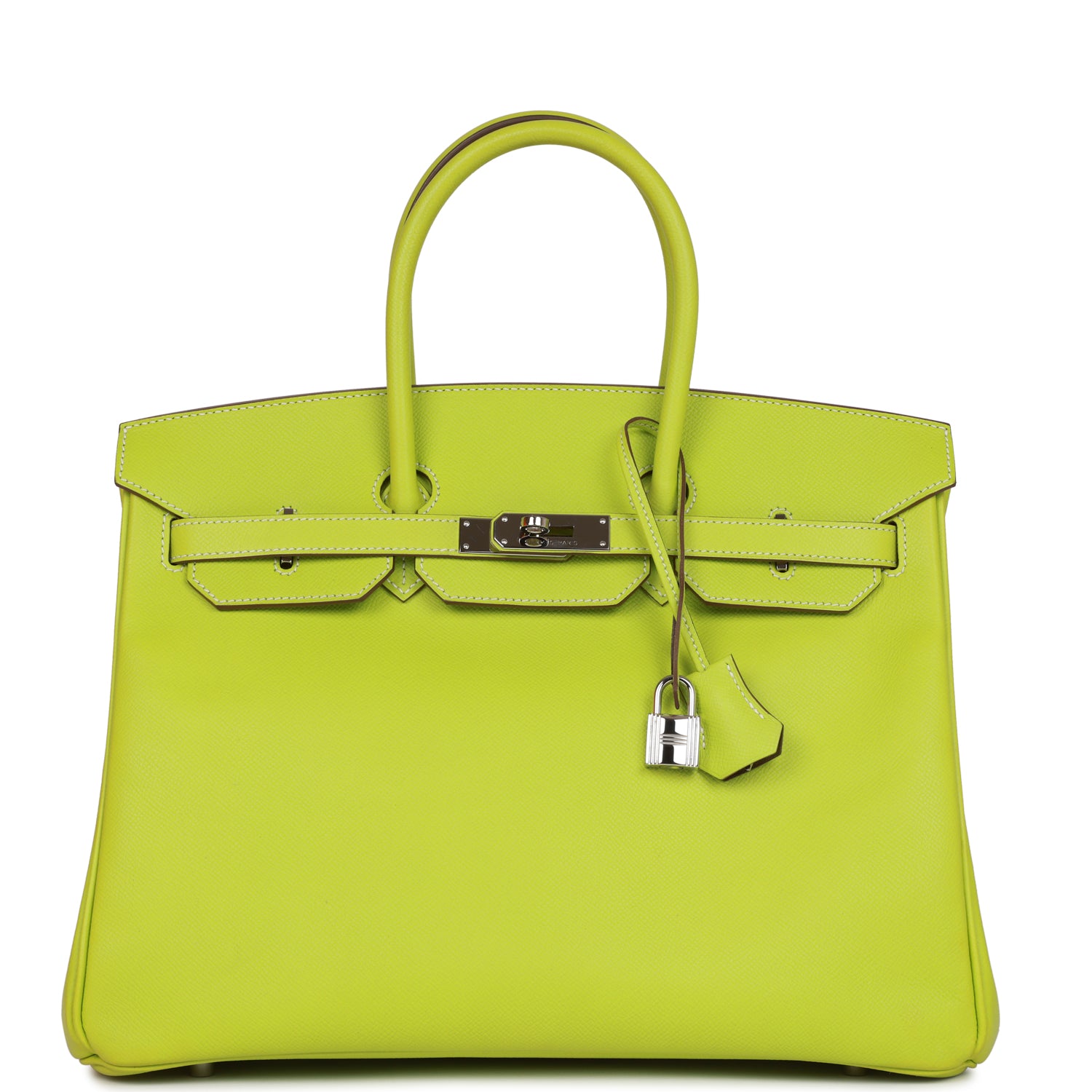 Hermes Birkin Kiwi Candy Epsom Palladium Hardware Handbag Travel Bag