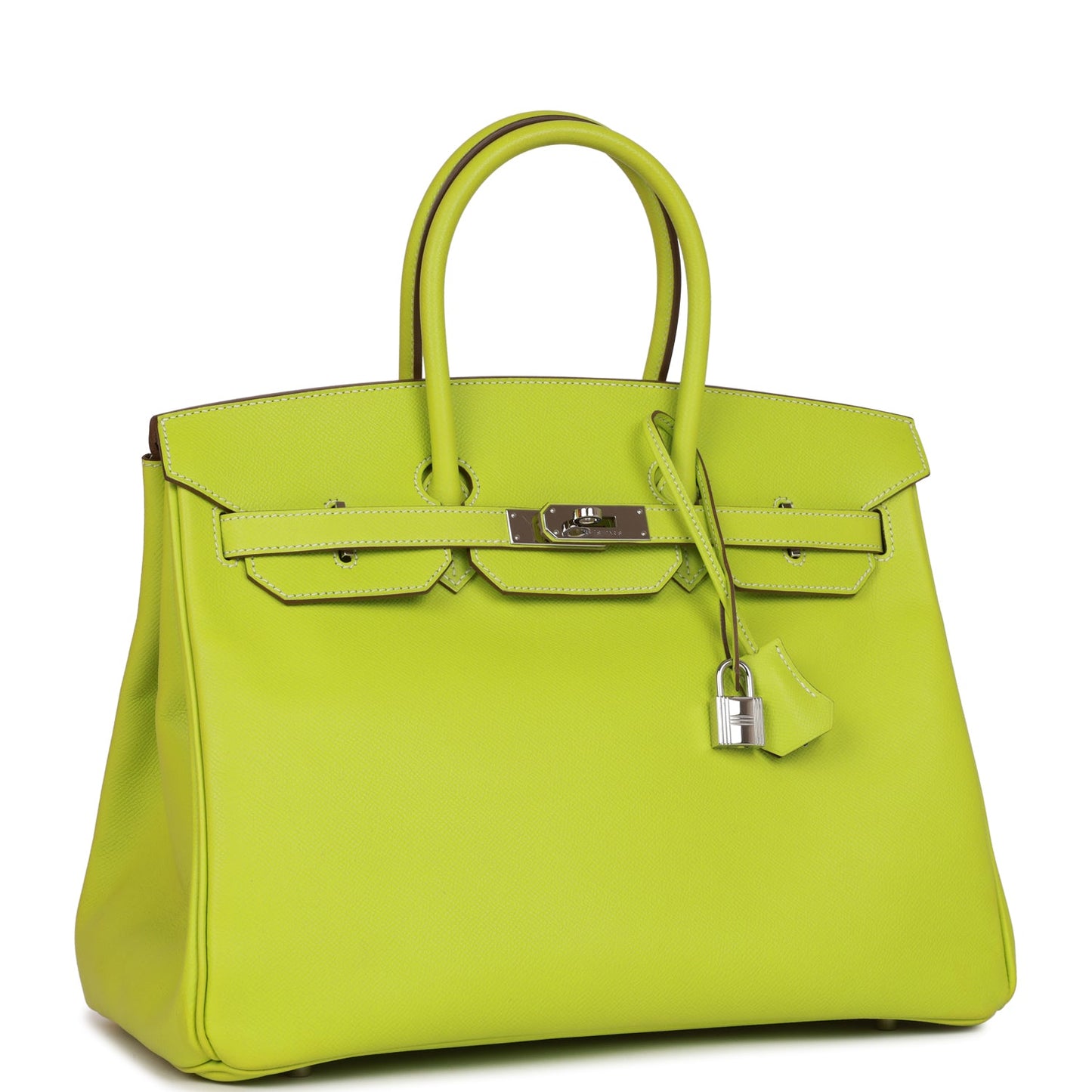 Hermes Birkin Kiwi Candy Epsom Palladium Hardware Handbag Travel Bag