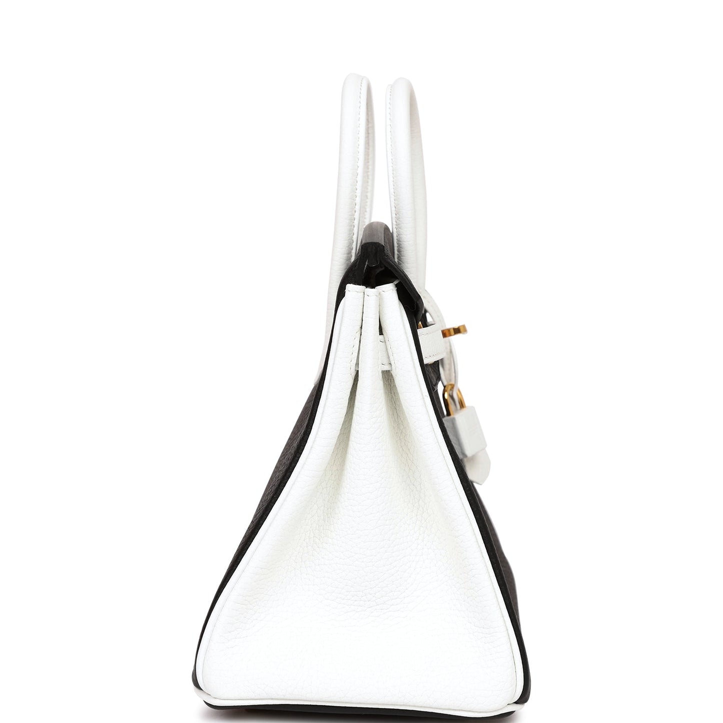 Hermes Special Order Hss Birkin And Clemence Hardware Handbag Black White Gold Travel Bag