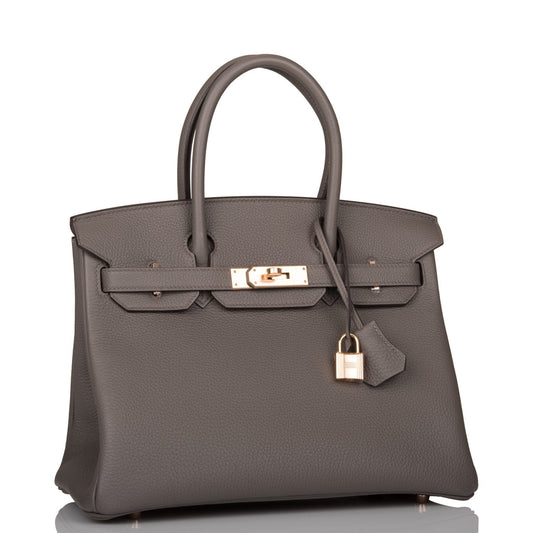 Hermes Birkin Etain Togo Rose Hardware Handbag Gold Travel Bag Hardware 1
