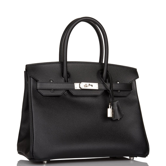 Hermes Birkin Epsom Palladium Hardware Handbag Black Travel Bag Hardware 1
