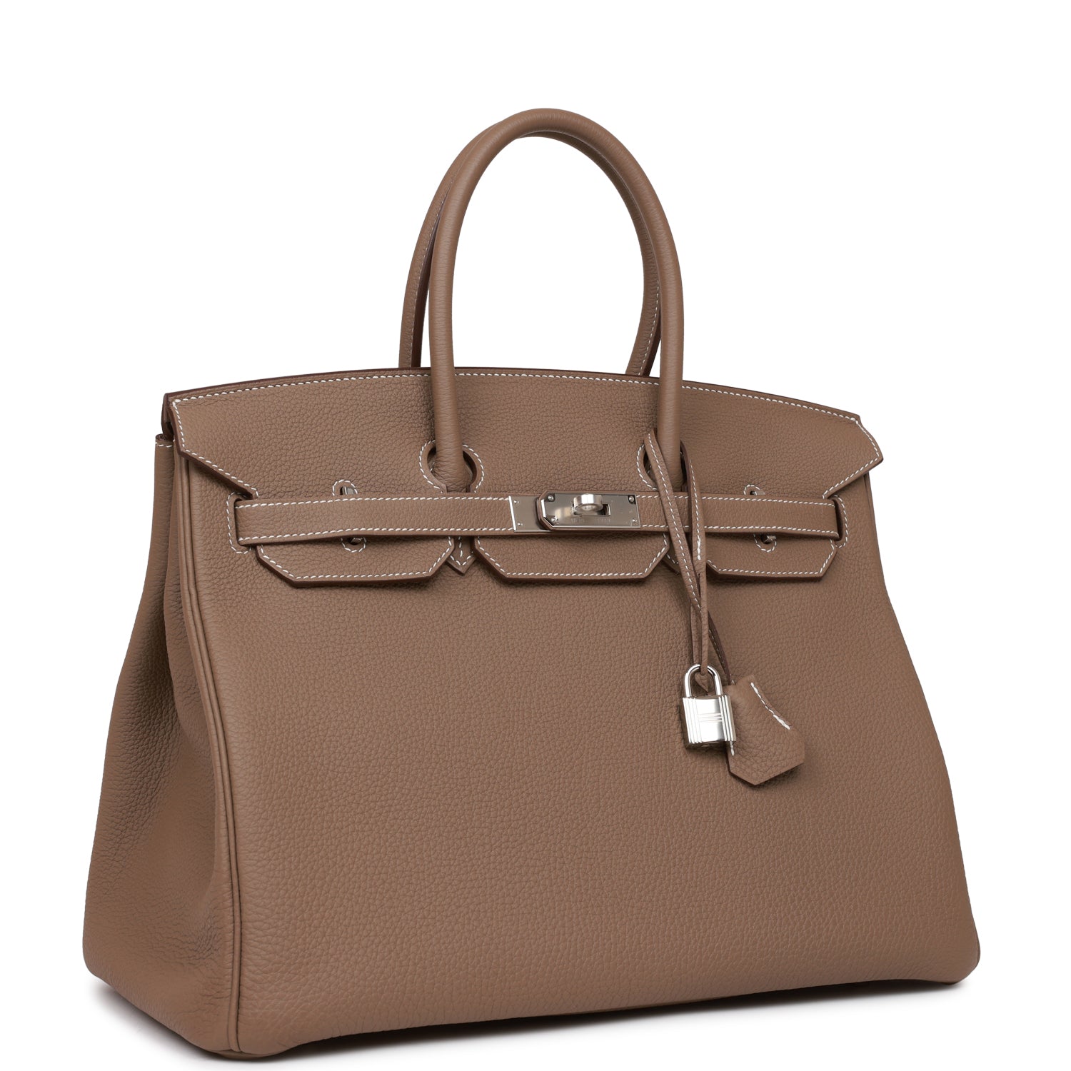 Hermes Birkin Etoupe Togo Palladium Hardware Handbag Travel Bag For Tb