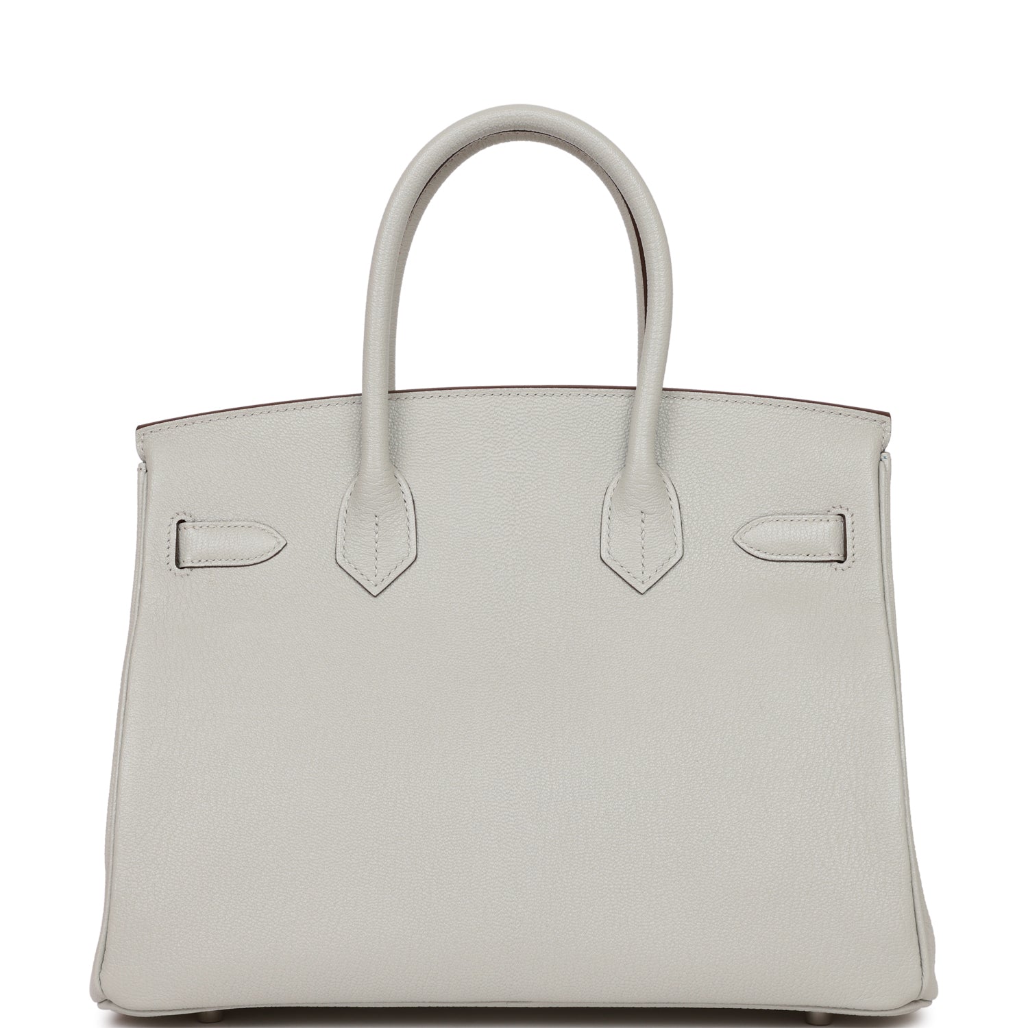 Hermes Birkin Gris Perle Verso Chevre Brushed Palladium Travel Bag For Ap