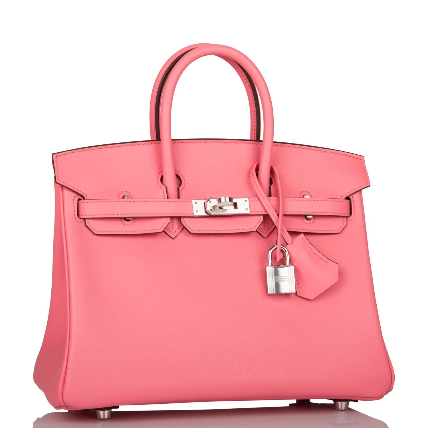 Hermes Birkin Rose Ete Swift Palladium Hardware Handbag Travel Bag Palladium Hardware