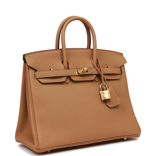 Hermes Birkin Biscuit Togo Hardware Handbag Gold Travel Bag