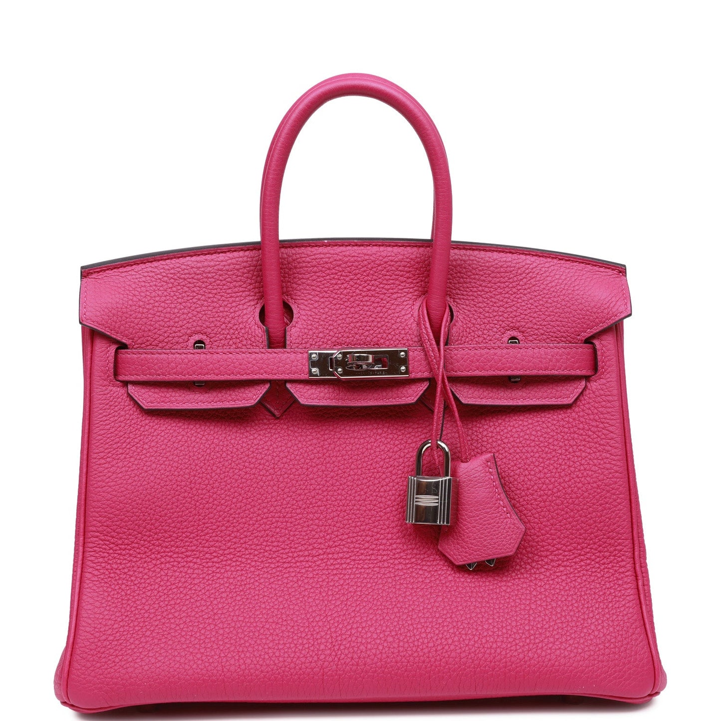 Hermes Birkin Rose Pourpre Togo Palladium Hardware Handbag Travel Bag Palladium Hardware
