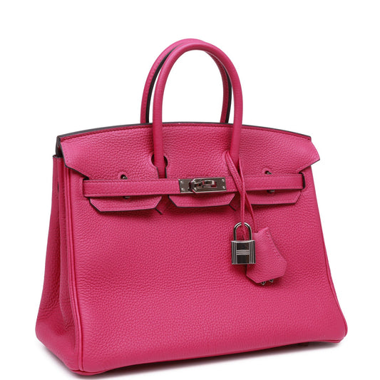 Hermes Birkin Rose Pourpre Togo Palladium Hardware Handbag Travel Bag Palladium Hardware 2
