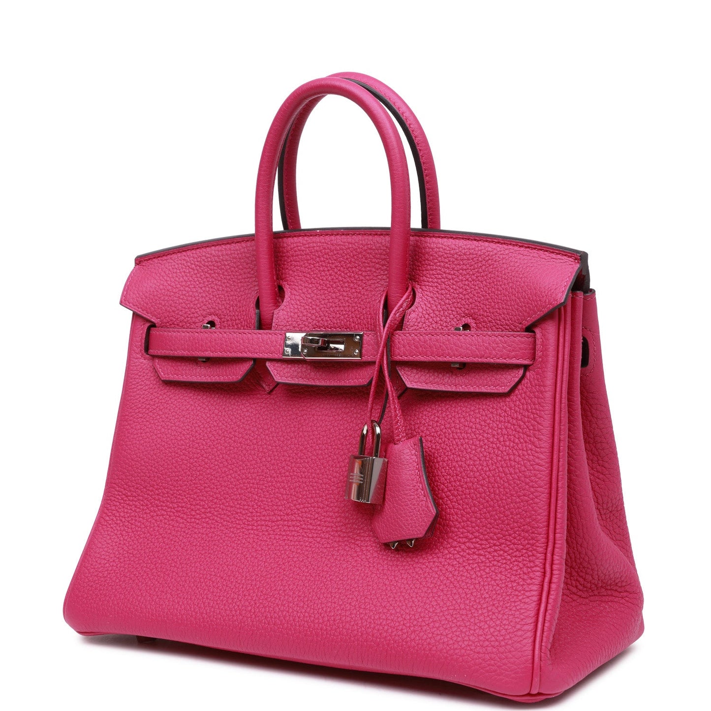 Hermes Birkin Rose Pourpre Togo Palladium Hardware Handbag Travel Bag Palladium Hardware
