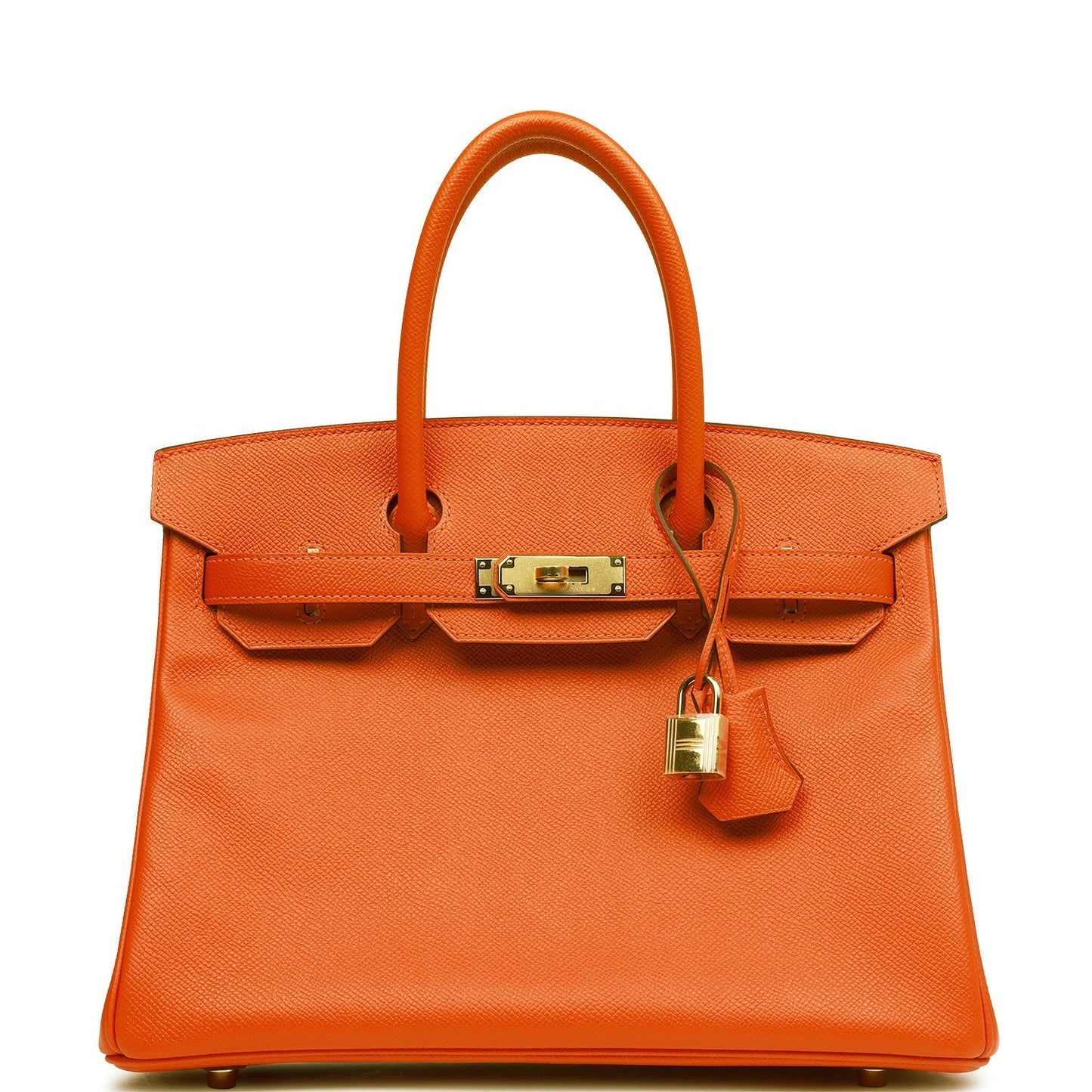 Hermes Birkin Feu Epsom Hardware Handbag Gold Travel Bag For Ki